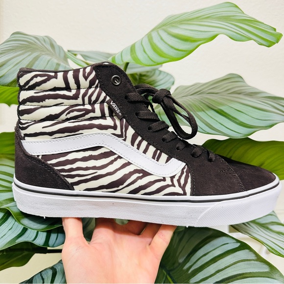 Vans Shoes - 🤎NEW🤍 Vans Women’s Satin Tiger Brown White Filmore High Top Sneakers Size 11